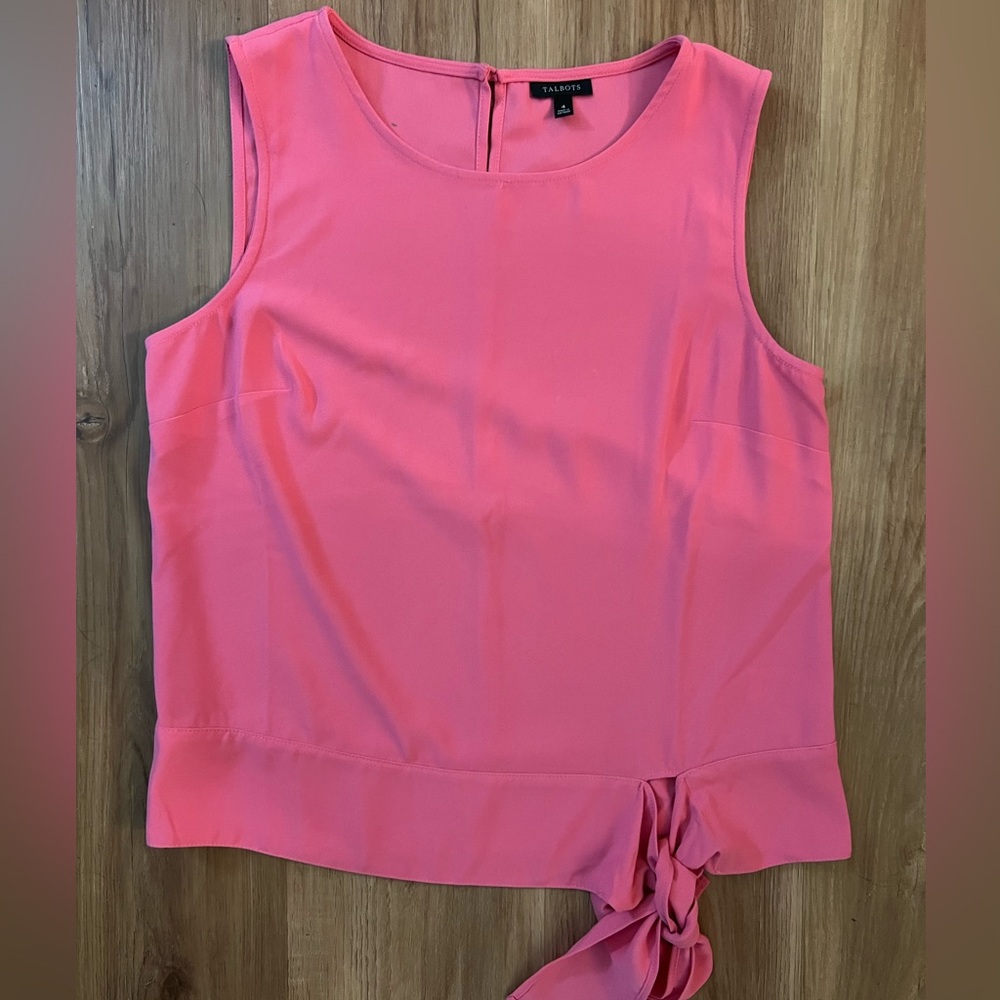 Talbots Size 4 Hot Pink Blouse